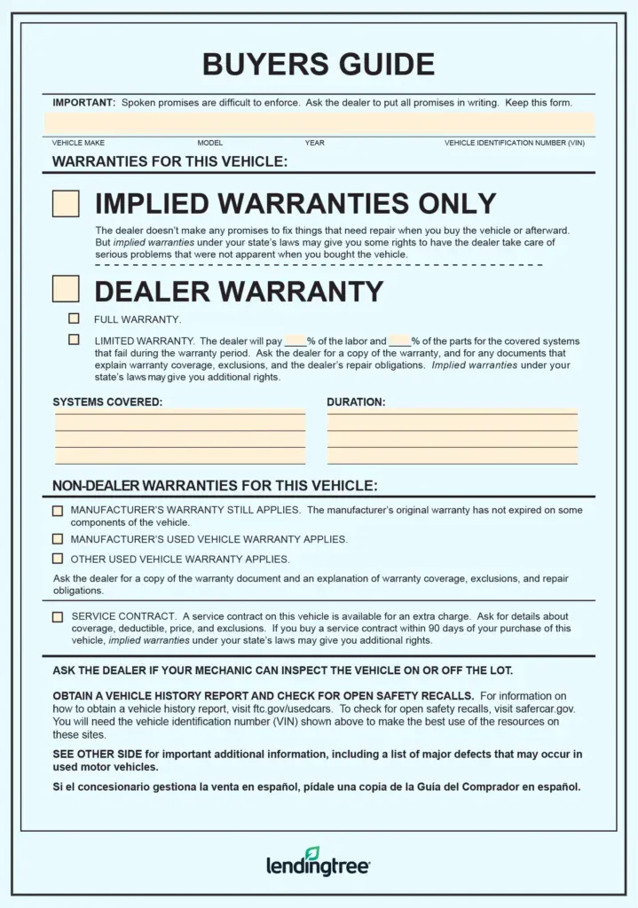 Sample Buyers Guide Page 2